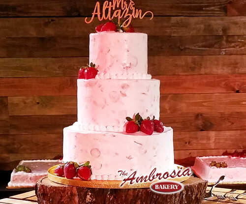 Tiered Ambrosia Fresh Strawberry Cake
