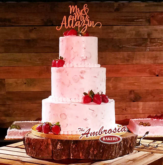 Tiered Ambrosia Fresh Strawberry Cake