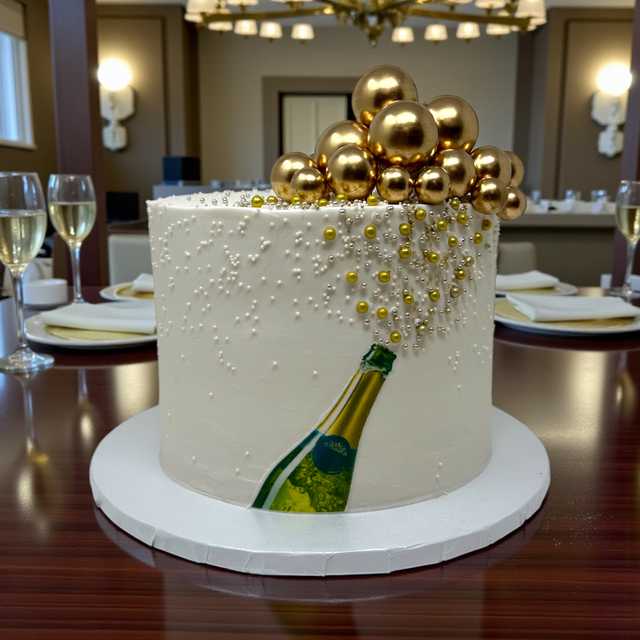 Champagne Celebration Cake 🍾✨